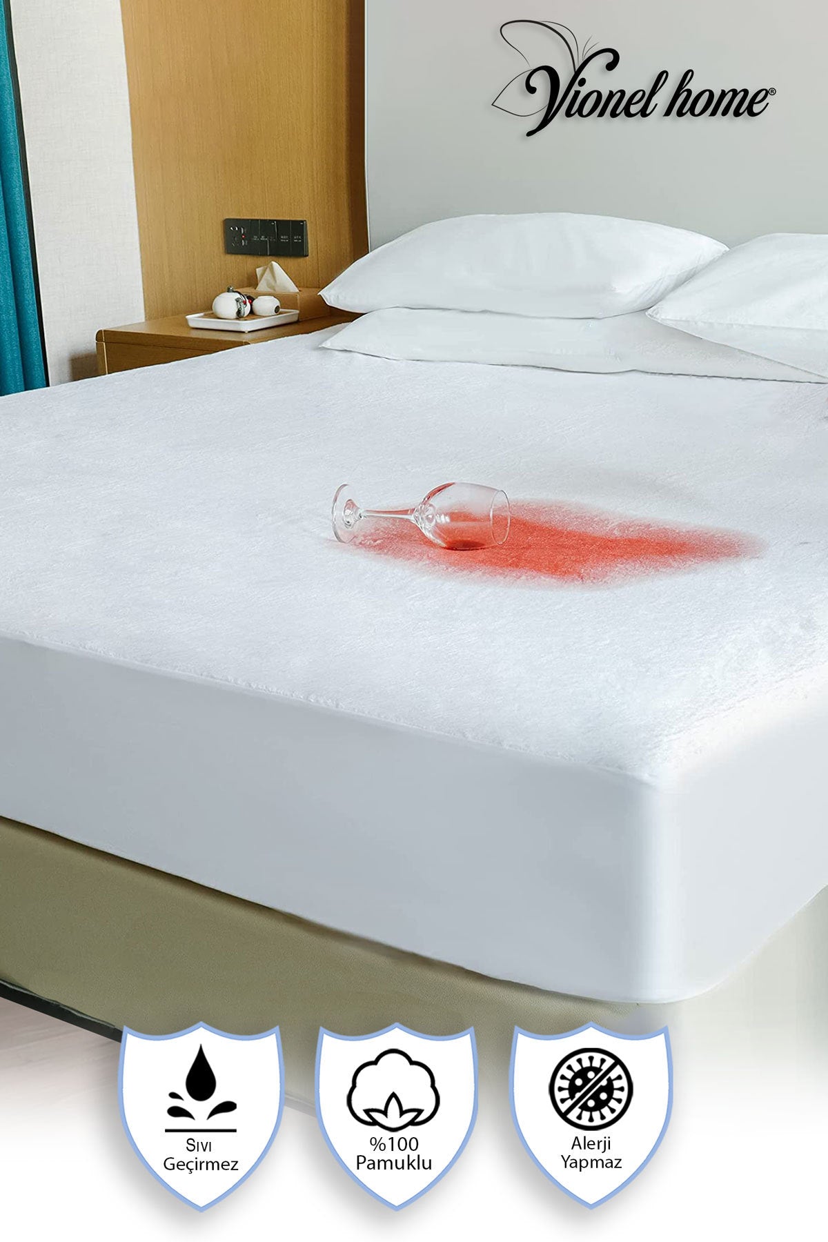 %100 Pamuk, Full Kenar Fitted Sıvı Geçirmez, Tek, Çift Kişilik Bebek Yatak Koruyucu Çarşaf Alez