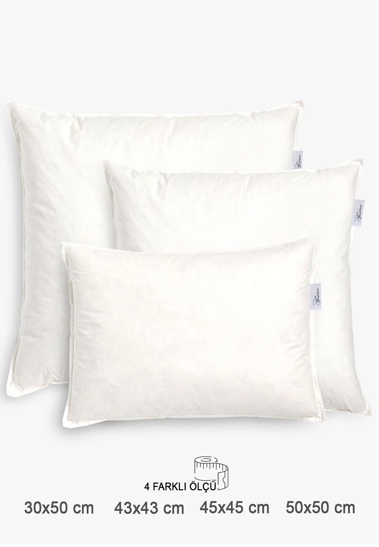 Vionel Home Premium Kare Kırlent İç Yastık 1.kalite Elyaf Dolgulu Koltuk Yastığı,45x45,43x43,30x50,50x50