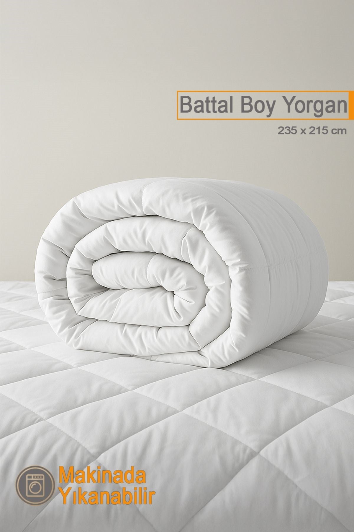 Ecotermo Battal Boy Microfiber Antialerjik Silikon Yorgan | Çeyizlik | Otel Yorganı | 235x215 Cm