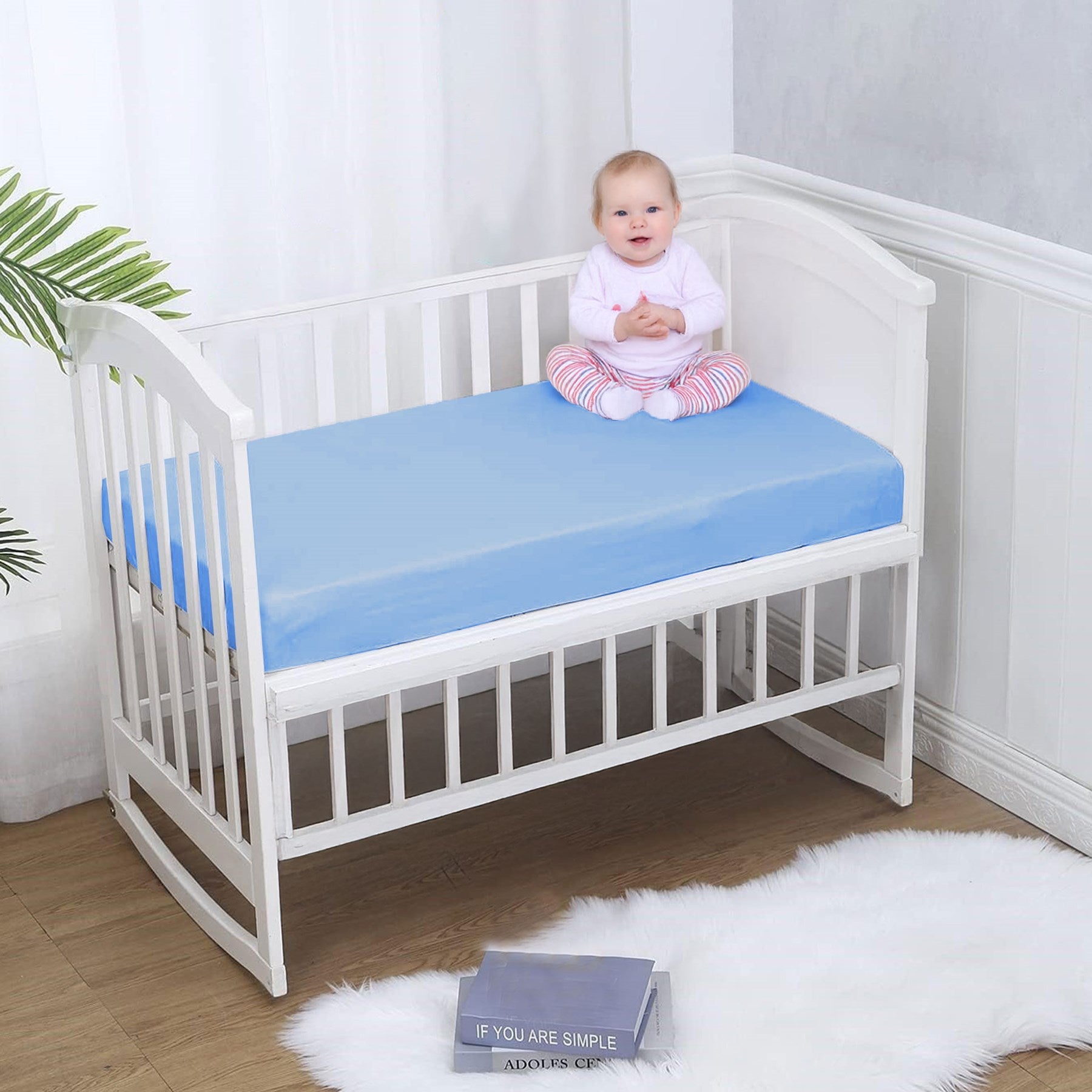 %100 Pamuk Penye, Lastikli Full Kenar Bebek Çarşafı