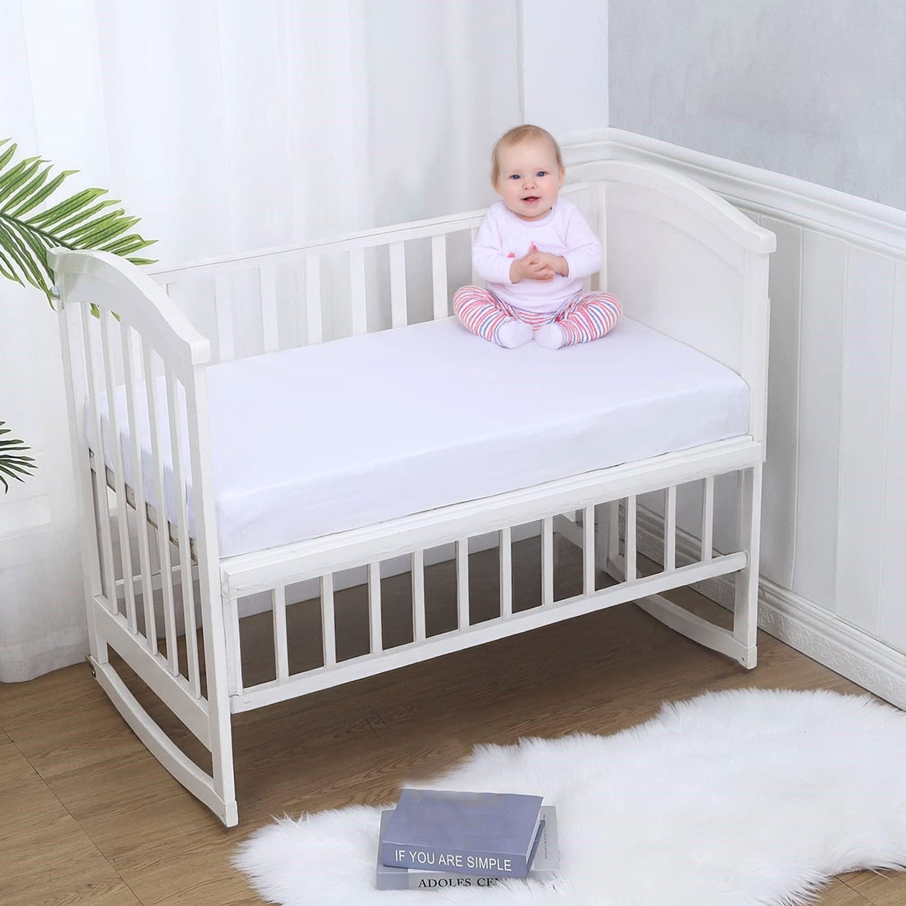 %100 Pamuk Penye, Lastikli Full Kenar Bebek Çarşafı