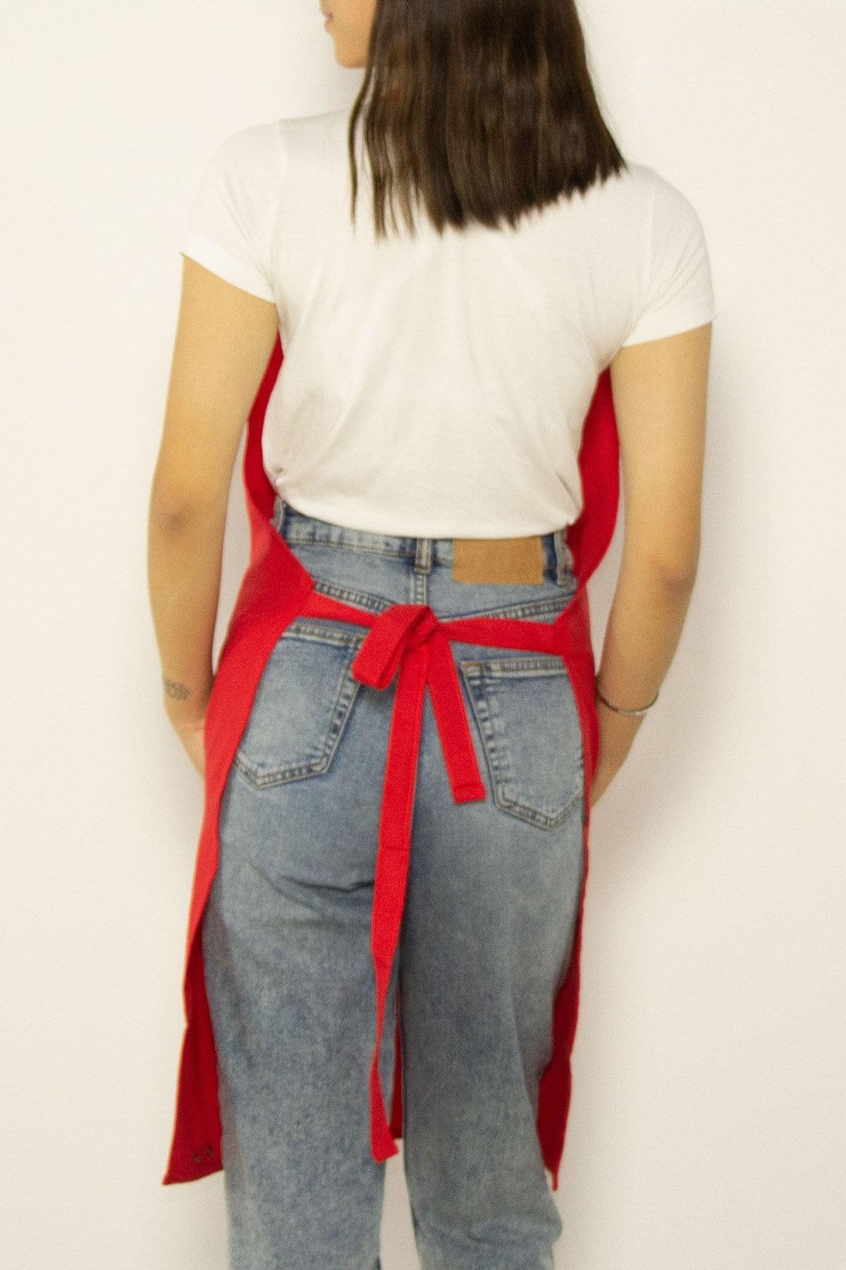 Chef Baskılı, Deri Detaylı ,Leke Tutmaz Kumaş, Unisex, Şef Mutfak Önlüğü