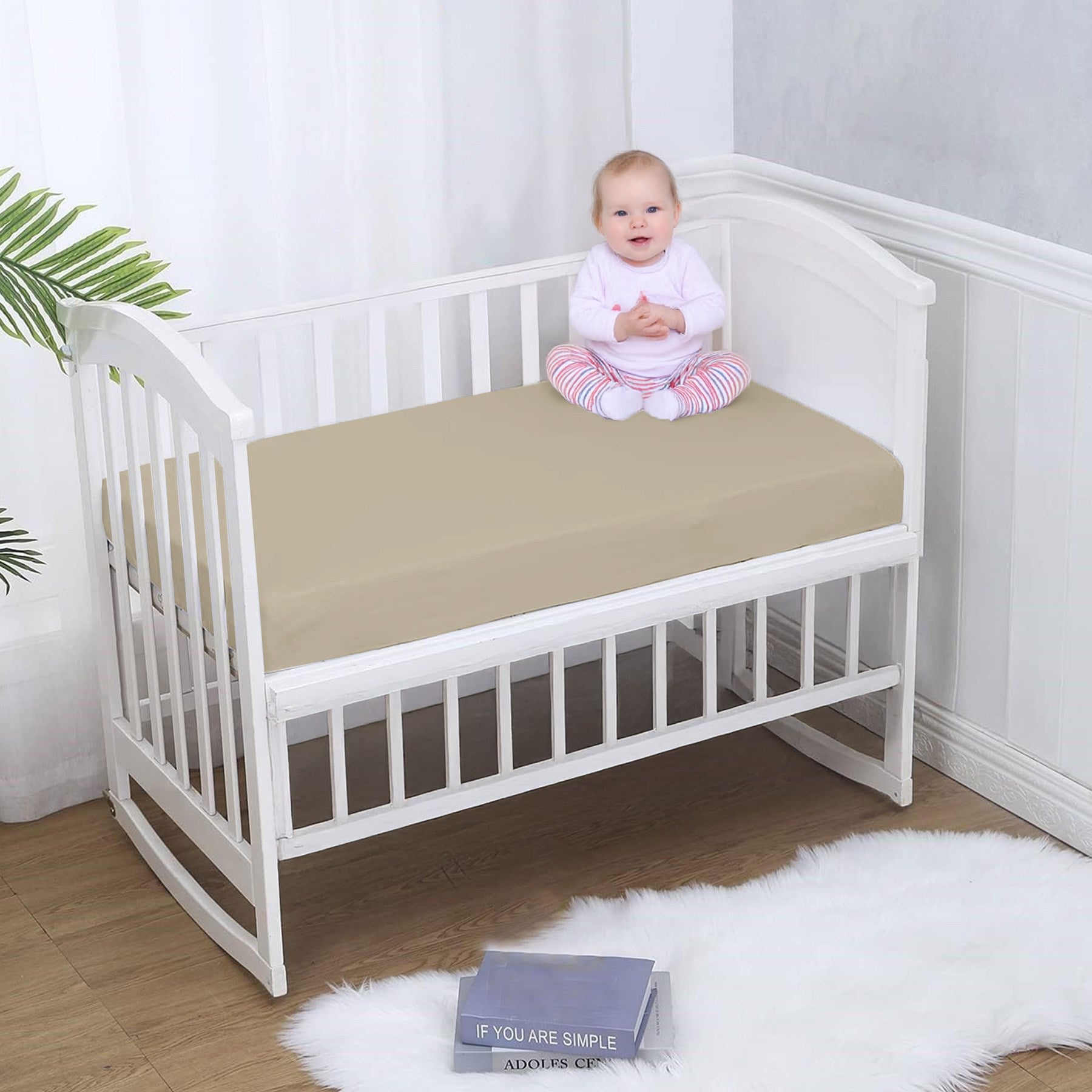 %100 Pamuk Penye, Lastikli Full Kenar Bebek Çarşafı