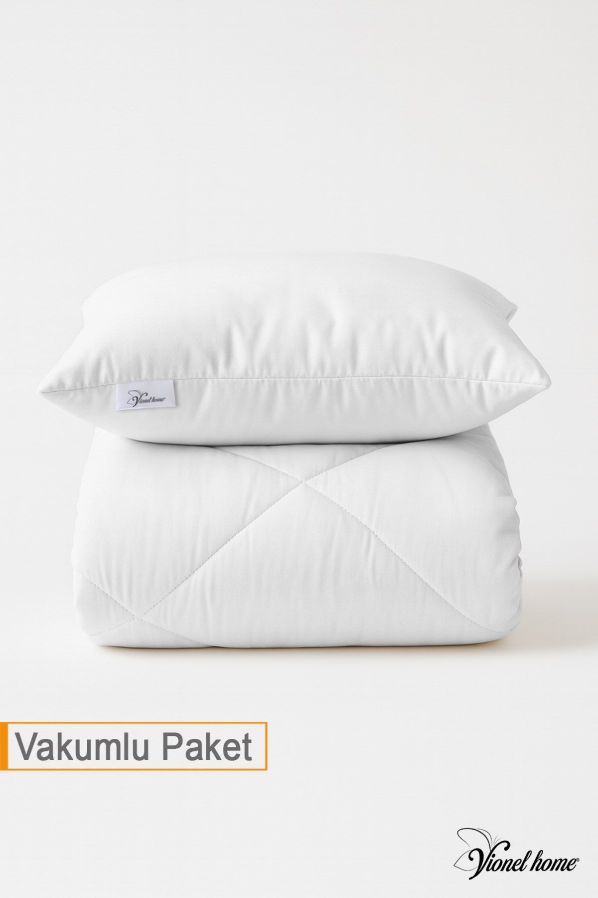 Ecotermo Beyaz Bebek Yorganı 95x145 Cm + 1 Adet 35x45 Bebek Yastığı | Yumuşak & Nefes Alabilen