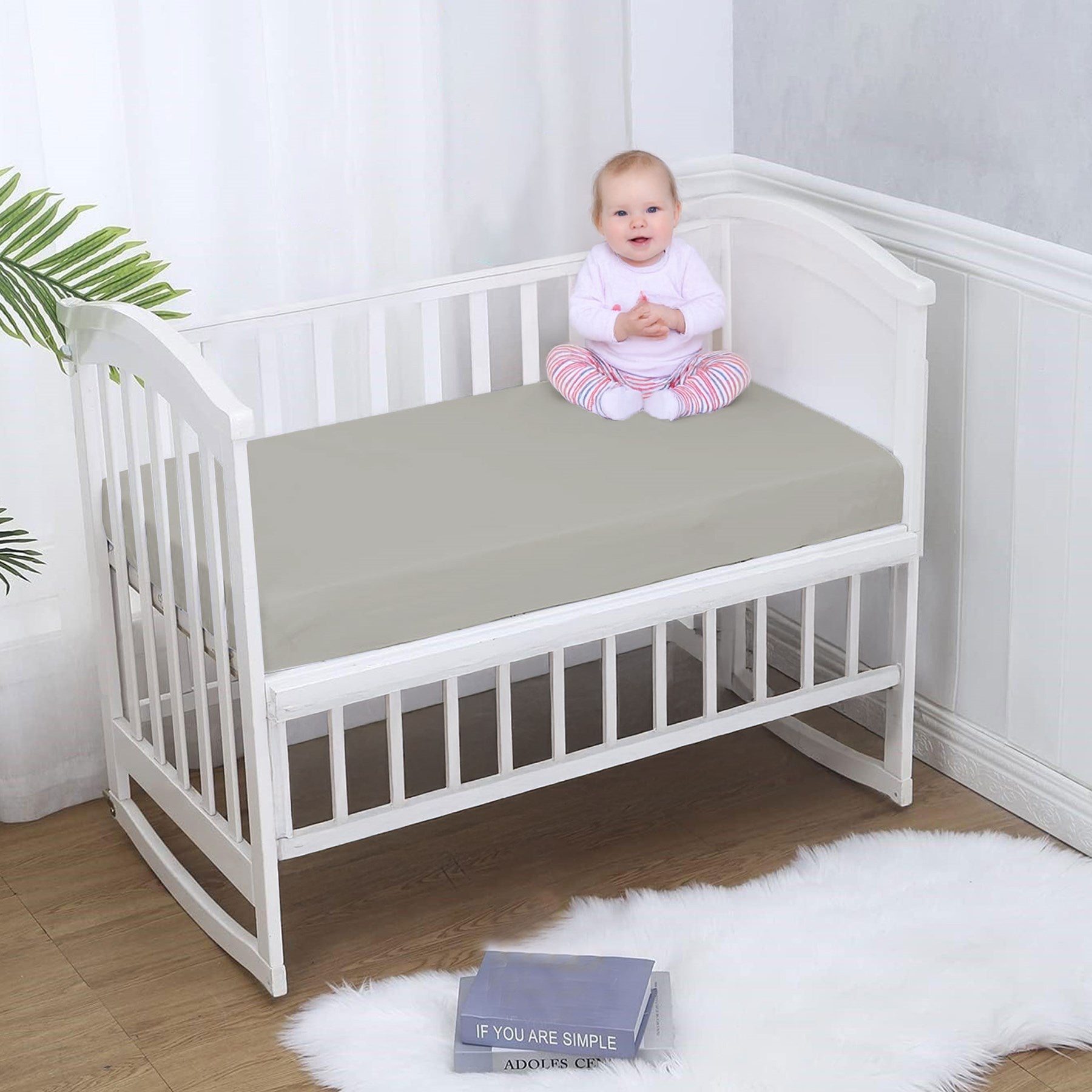 %100 Pamuk Penye, Lastikli Full Kenar Bebek Çarşafı