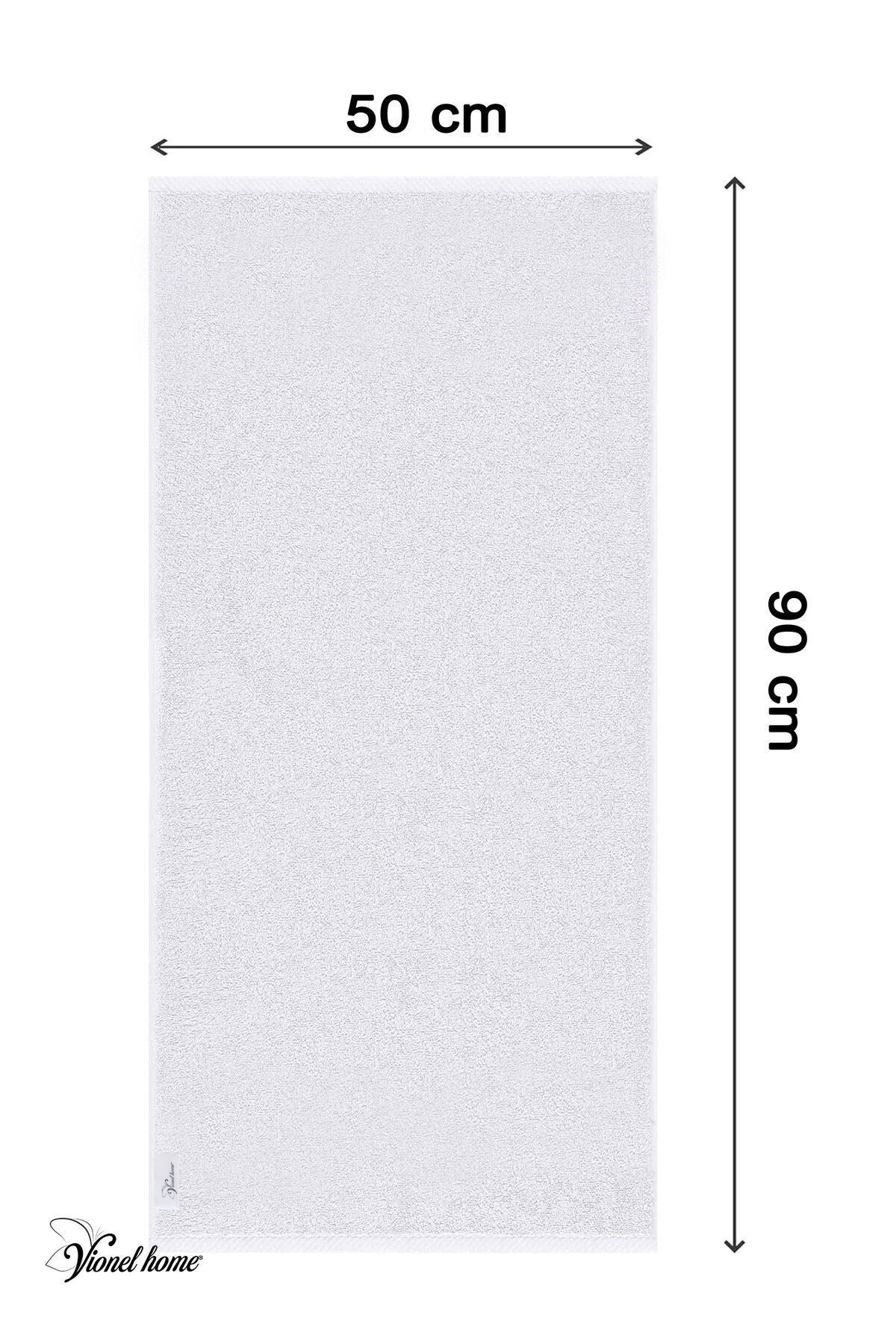 3 Adet | Pamuklu, Beyaz El Havlusu | El, Yüz, Baş Havlusu | Spa ve Otel Havlusu (50x90 Cm)