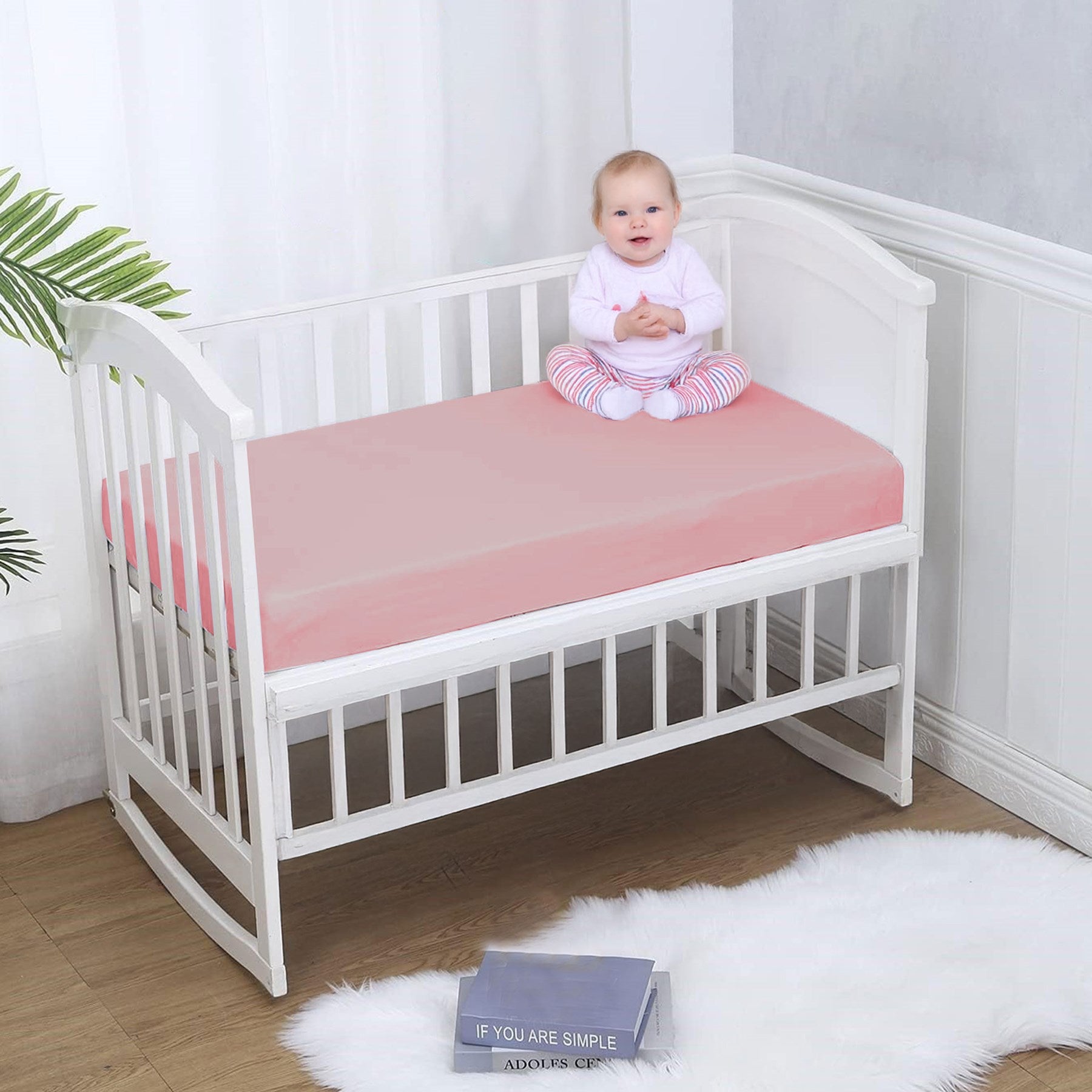 %100 Pamuk Penye, Lastikli Full Kenar Bebek Çarşafı