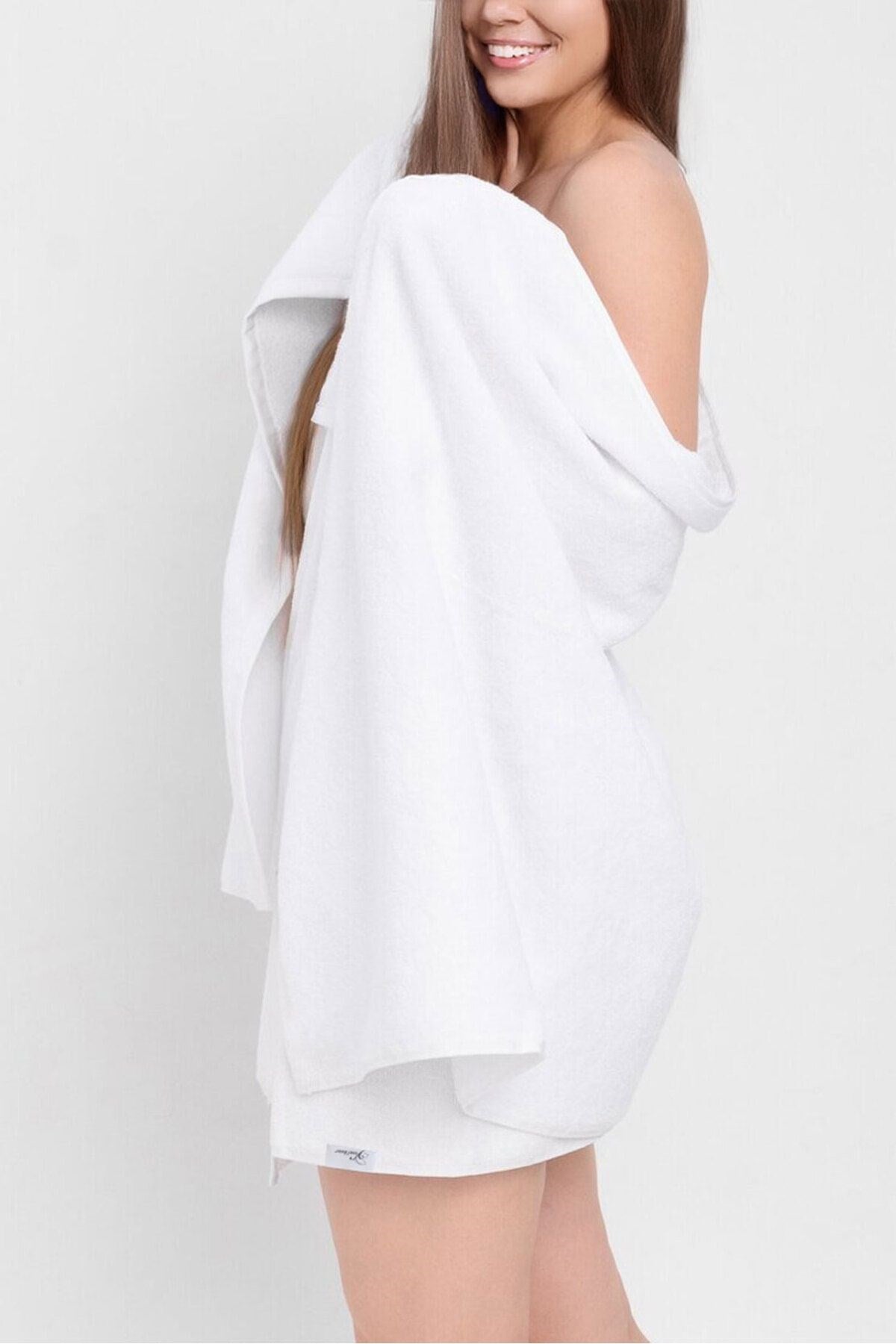 Pamuklu, Beyaz Banyo Havlusu | Spa ve Otel Havlusu (70x140 cm)