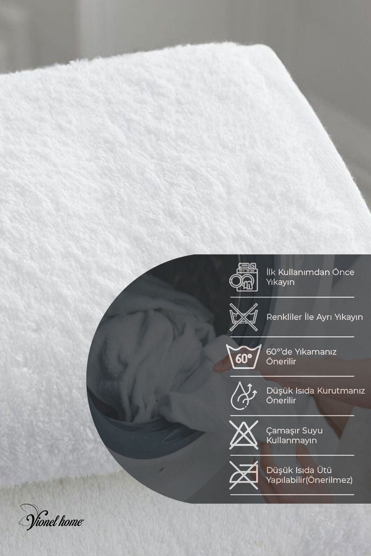 3 Adet | Pamuklu, Beyaz El Havlusu | El, Yüz, Baş Havlusu | Spa ve Otel Havlusu (50x90 Cm)