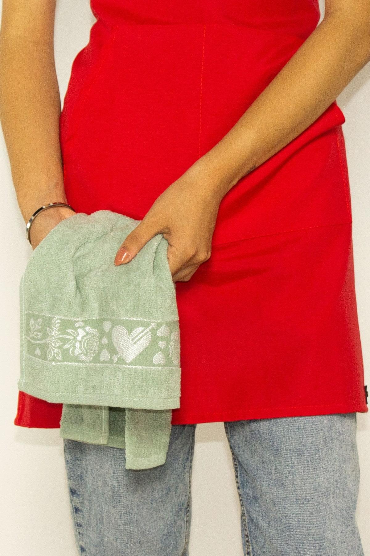 Chef Baskılı, Deri Detaylı ,Leke Tutmaz Kumaş, Unisex, Şef Mutfak Önlüğü